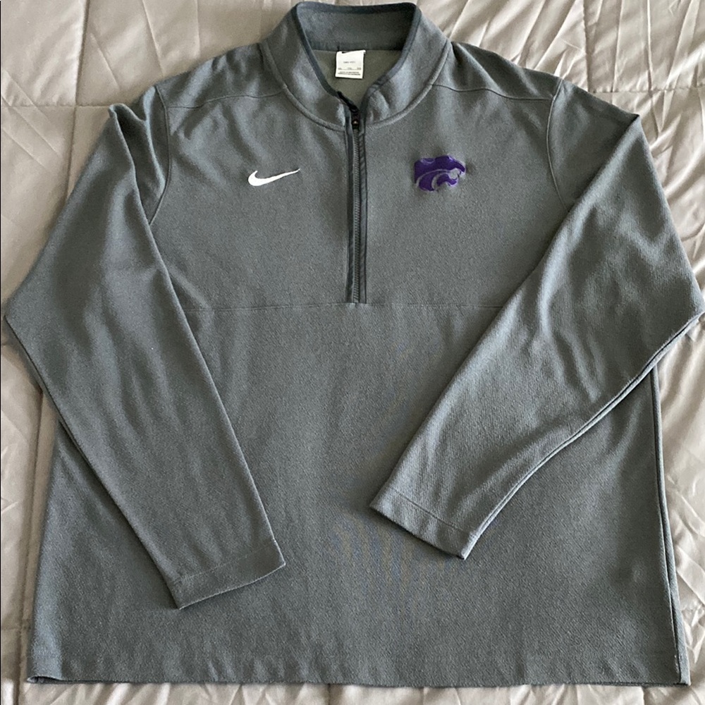 Kansas State Wildcats Nike Coaches Courtside Quarter-Zip, XXL